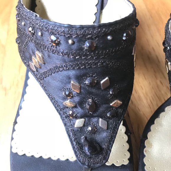 Metro 7 Jeweled brown wedges - Picture 7 of 8